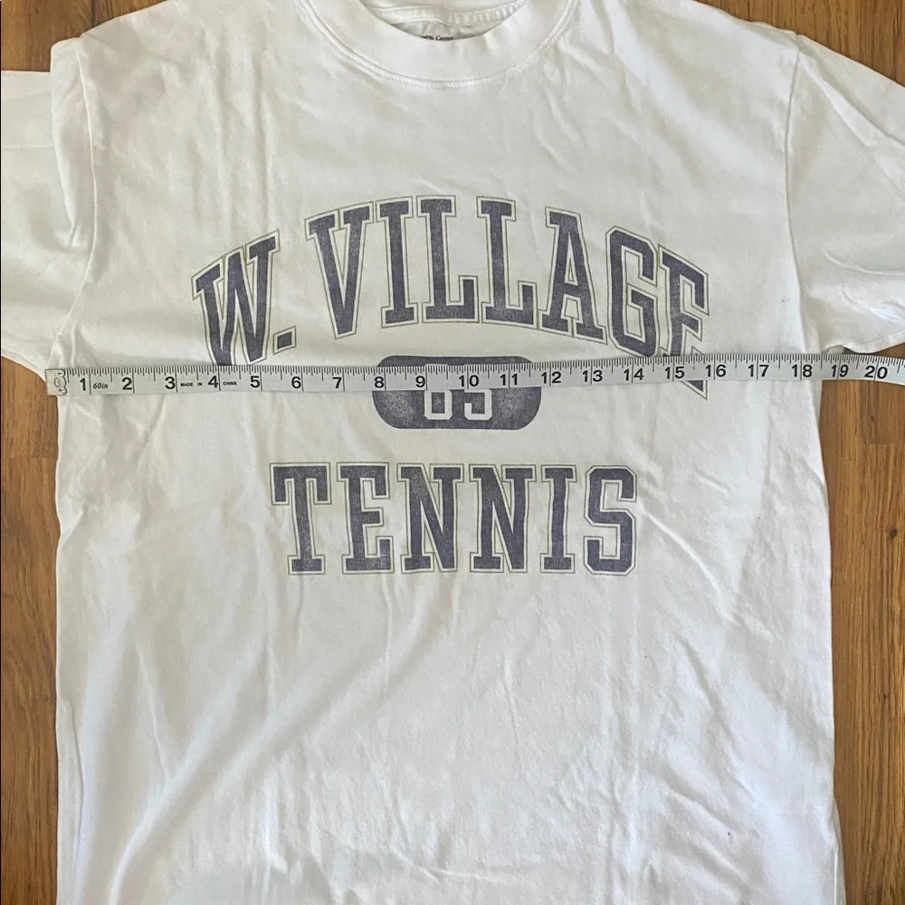 Abercrombie & Fitch W. Village Tennis White Cotton T-Shirt - Picture 7 of 8